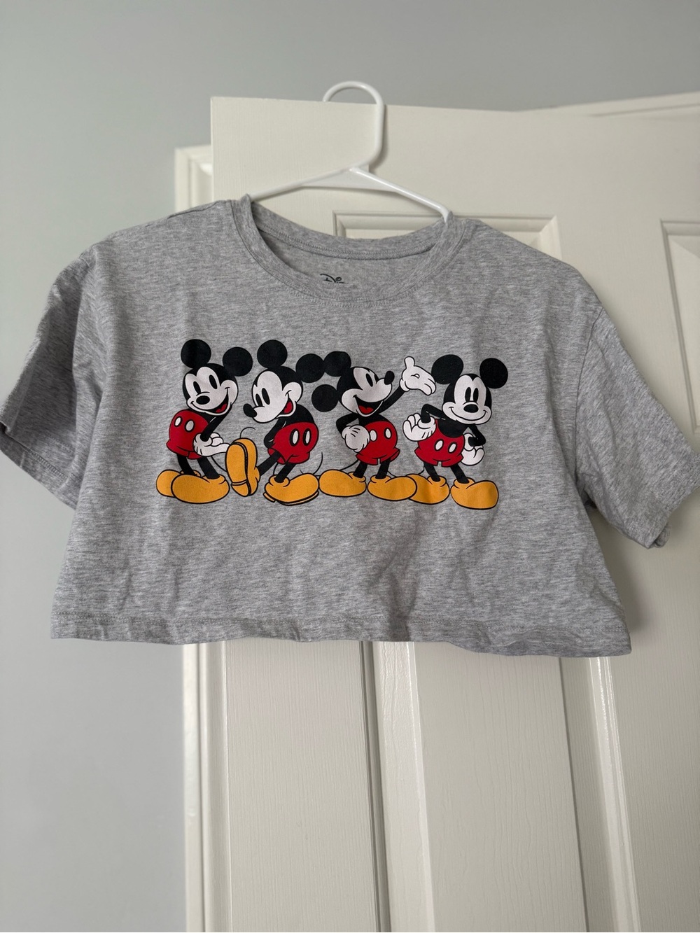 Disney Mickey Mouse Grey Cropped Tee